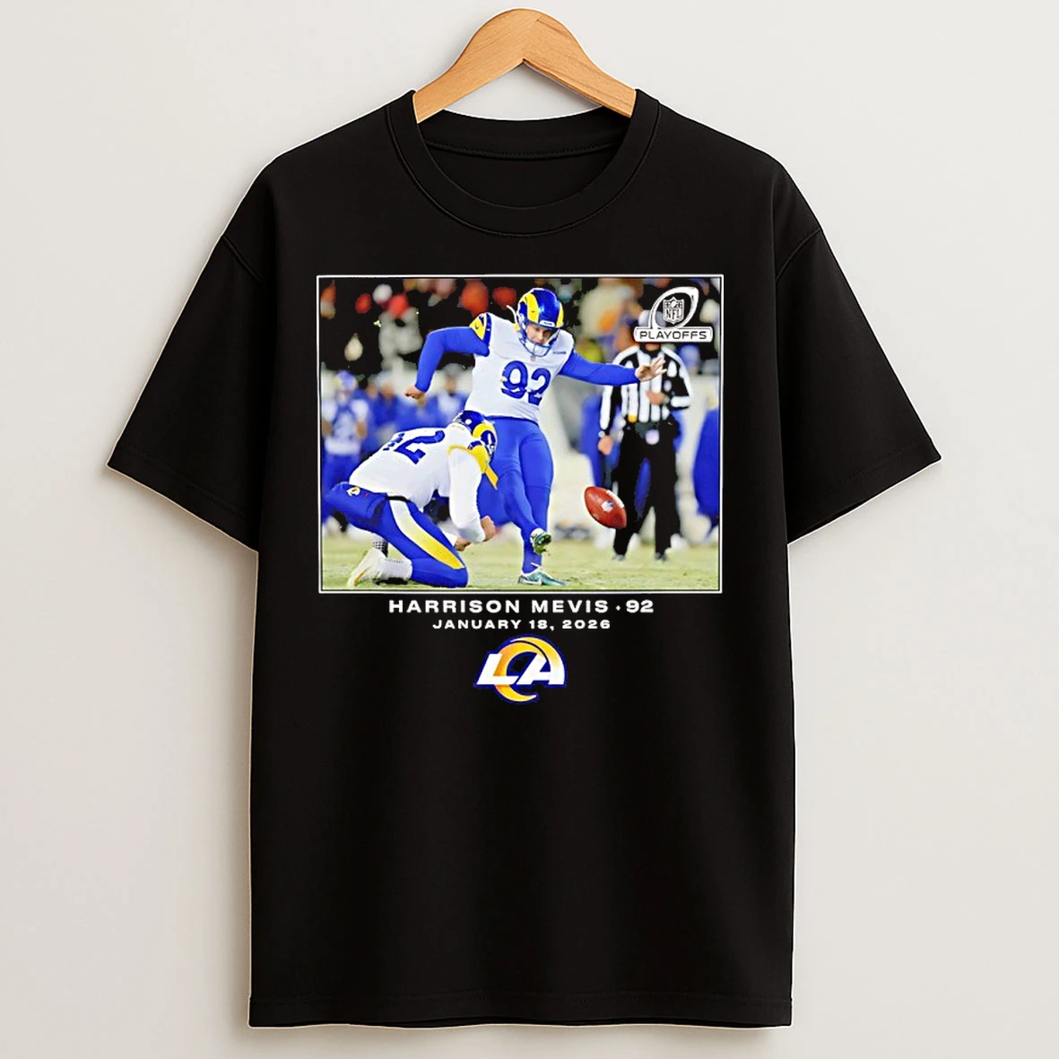 Classic Harrison Mevis Los Angeles Rams 2026 Nfl Playoffs Moment T Shirts