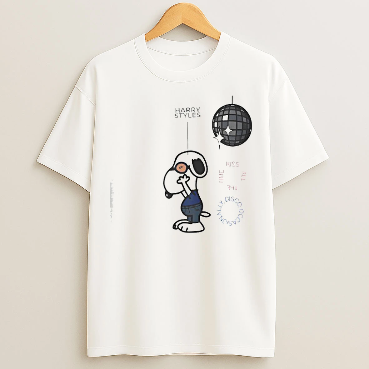Classic Harry Styles Snoopy Kiss All The Time Disco Occasionally T Shirts