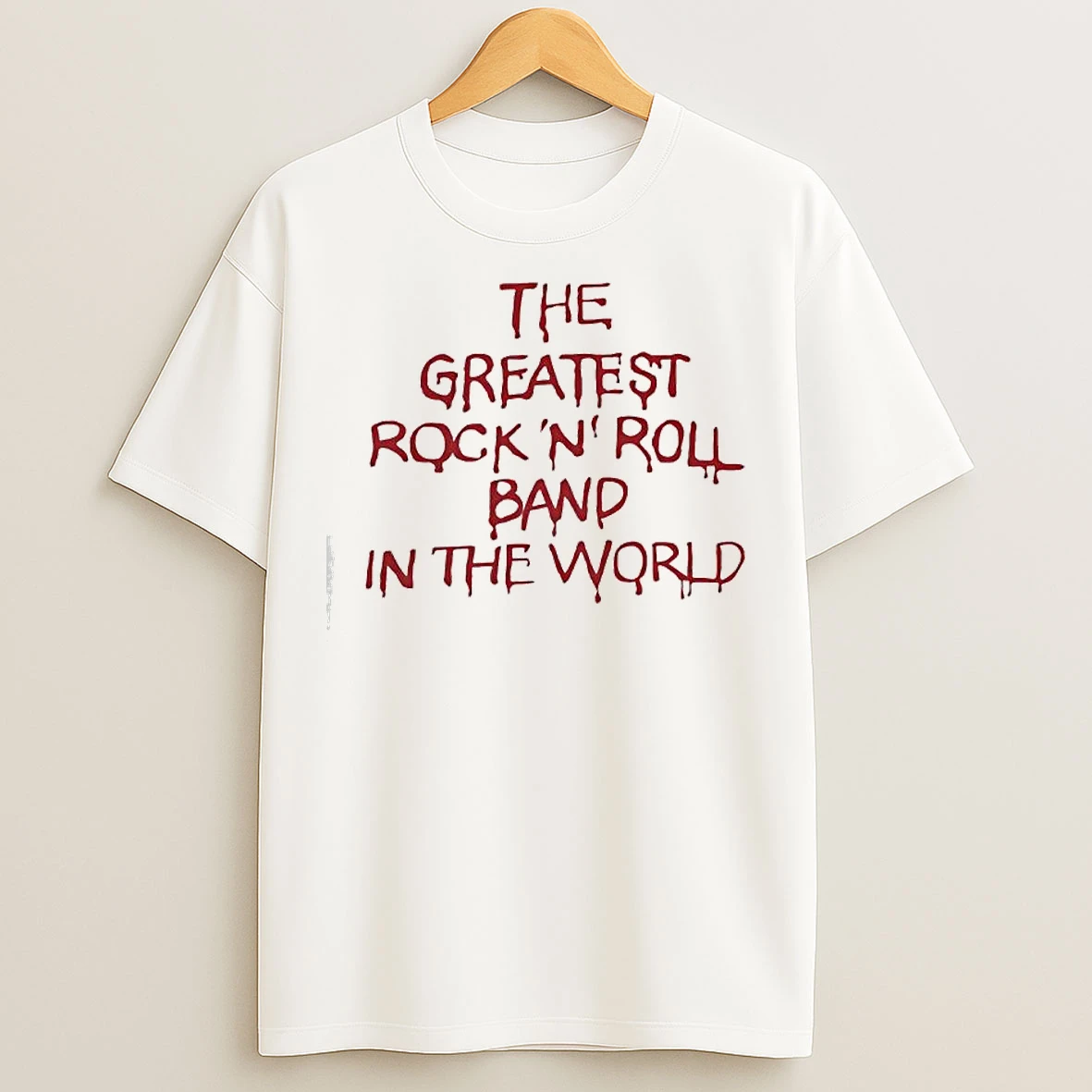 Classic He Greatest Rock Nroll Band In The World Text T Shirts
