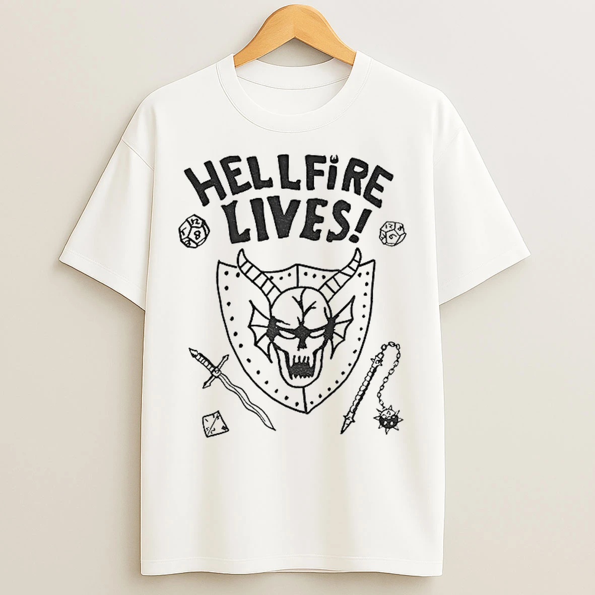 Classic Hellfire Lives Stranger Things Meme T Shirts