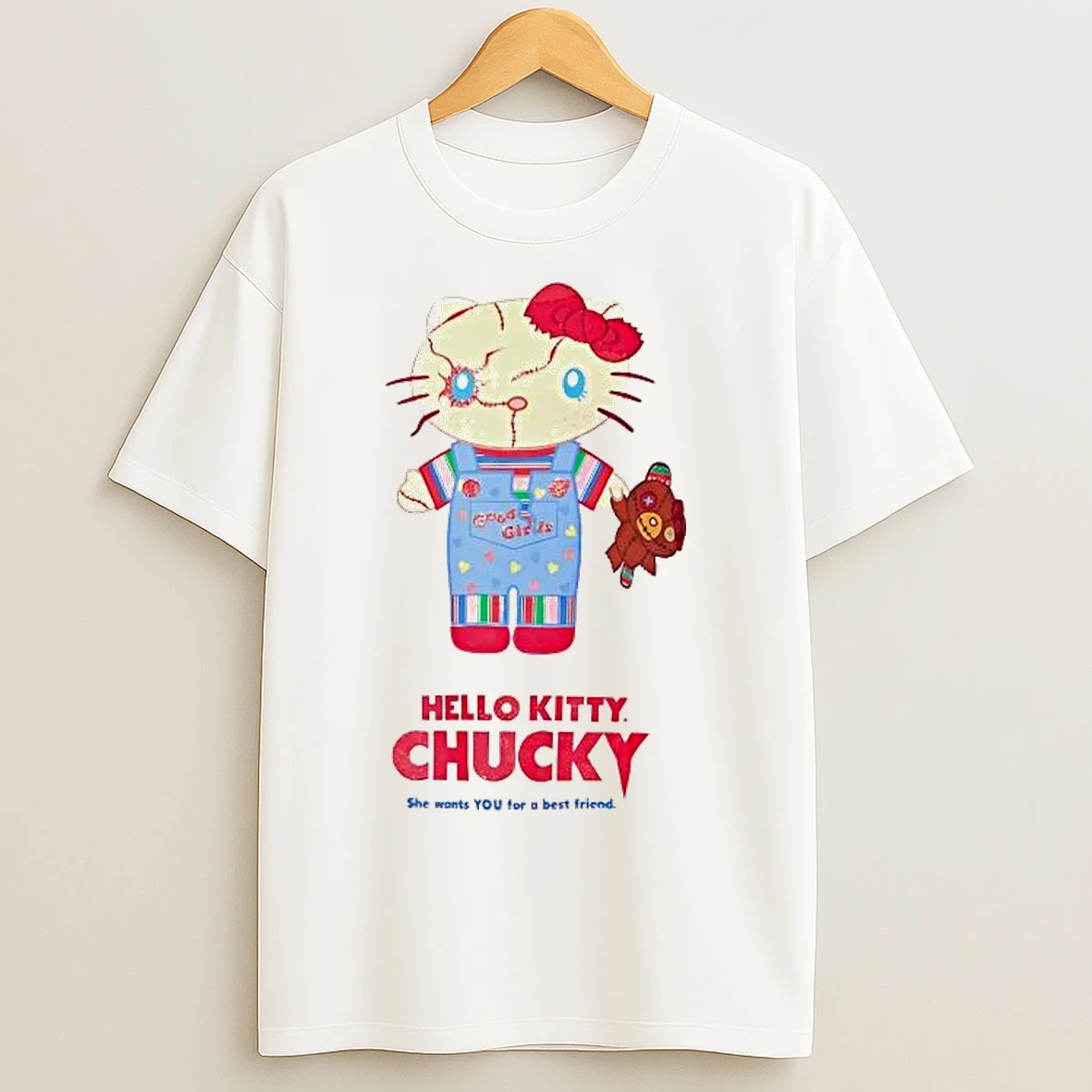 Classic Hello Kitty Chucky She Want You For A Best Friend T Shirts