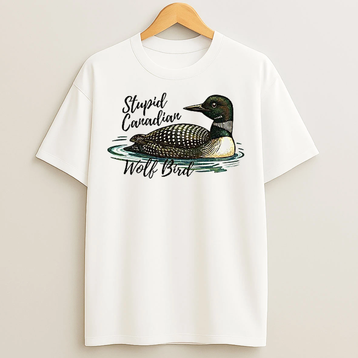 Classic Hockey Romance Stupid Canadian Wolf Bird T Shirts