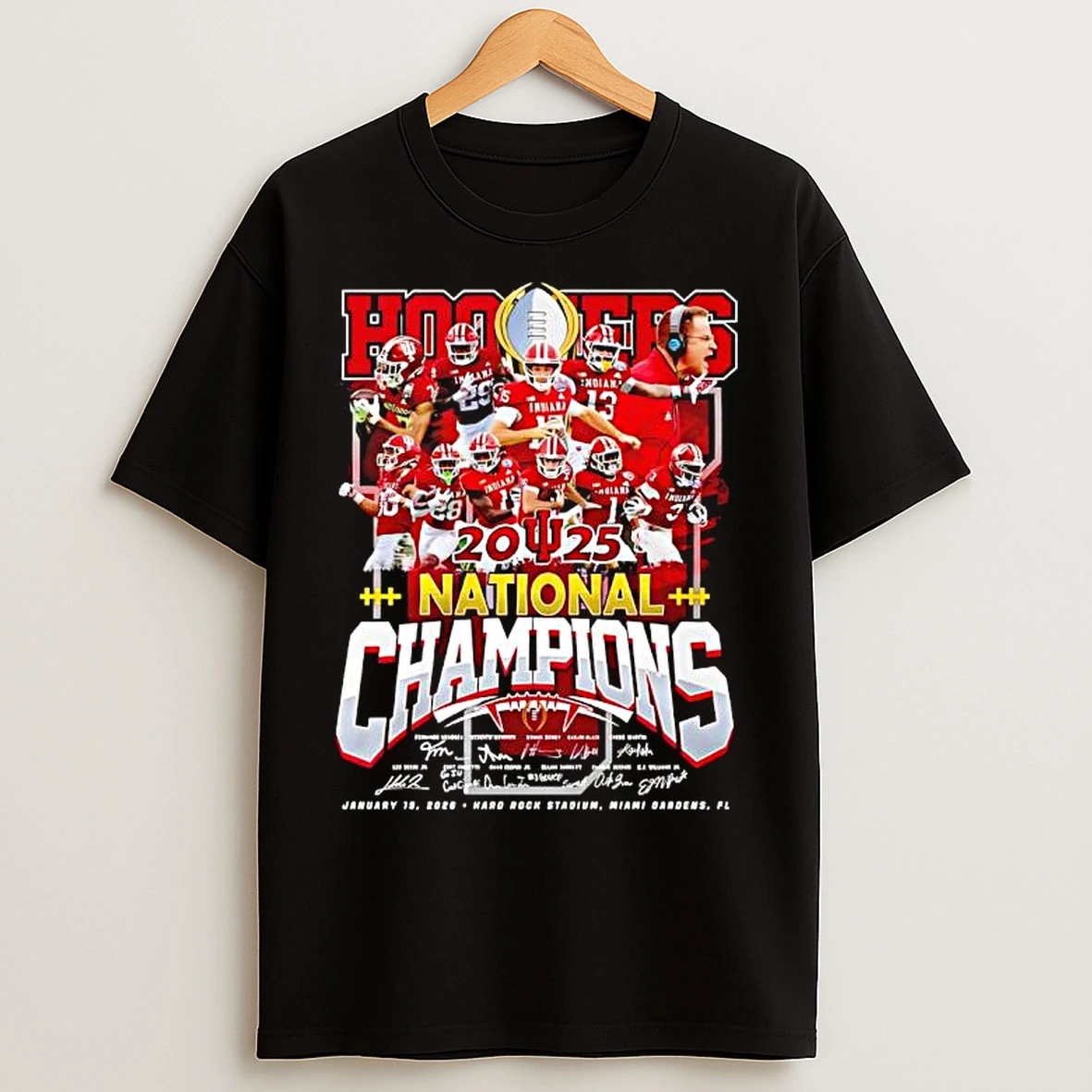 Classic Hoosiers Iu 2026 National Champions Signatures Coach And Team T Shirts