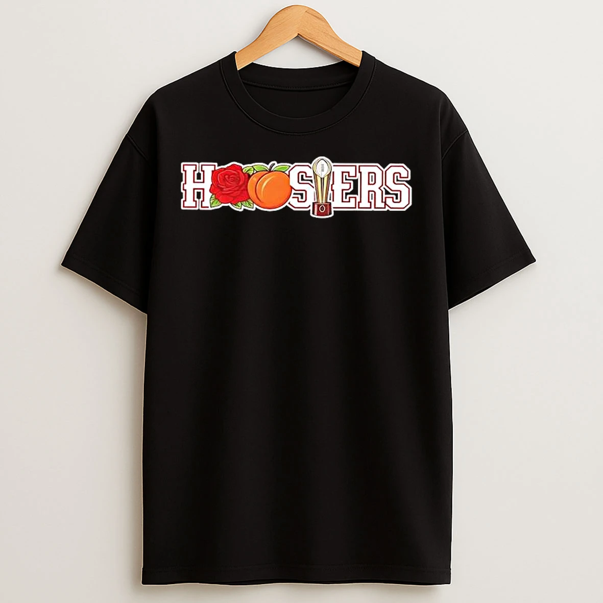 Classic Hoosiers X Rose X Peach And College Football Trophy T Shirts