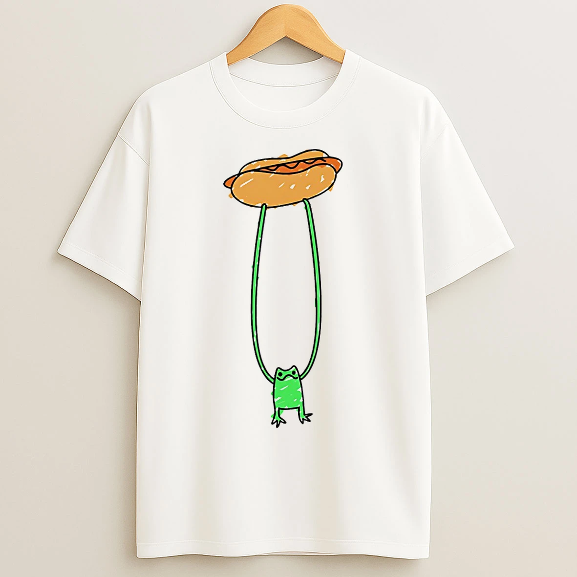 Classic Hot Dog Frog Funny T Shirts