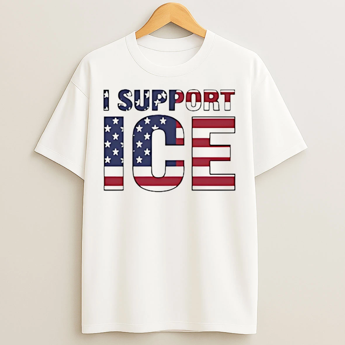 Classic I Support Ice American Flag T Shirts