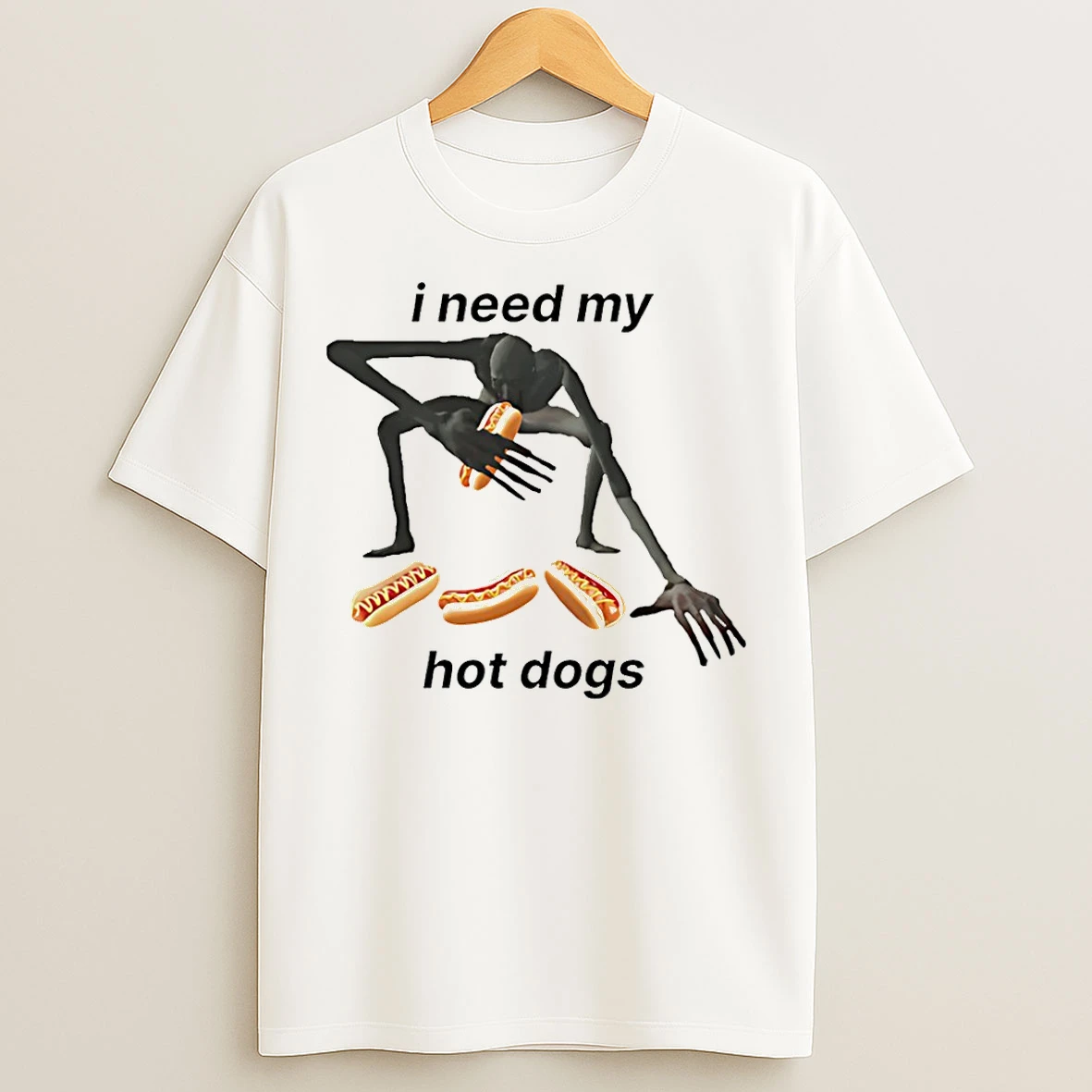 Classic I Need My Hot Dogs Skeleton T Shirts
