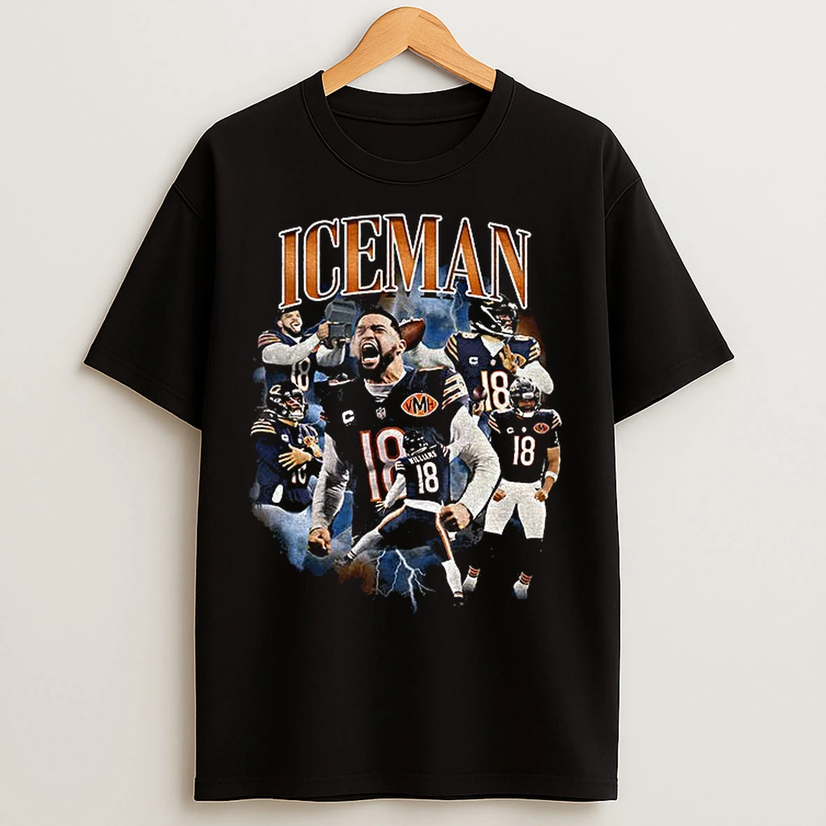 Classic Iceman Crew Caleb Williams Chicago Bears Football Graphic T Shirts