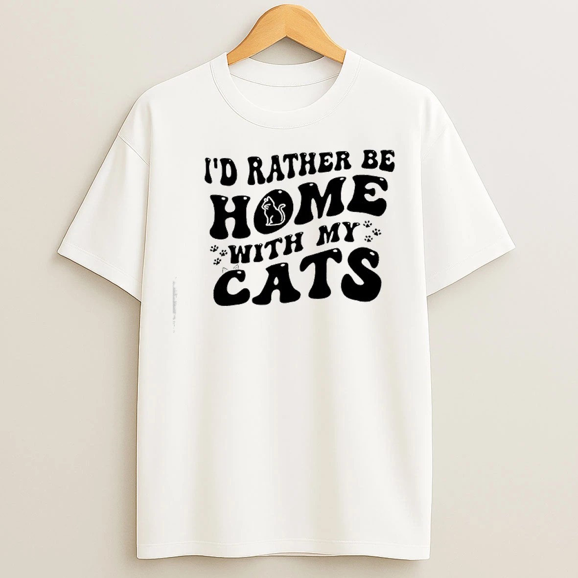 Classic Id Rather Be Home With My Cats T Shirts