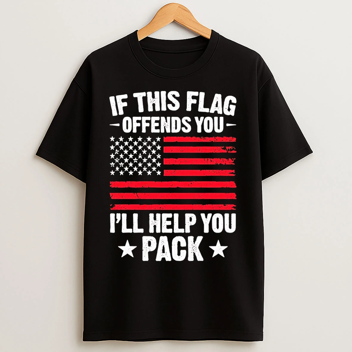 Classic If This Flag Offends You Ill Help You Pack Usa Flag T Shirts