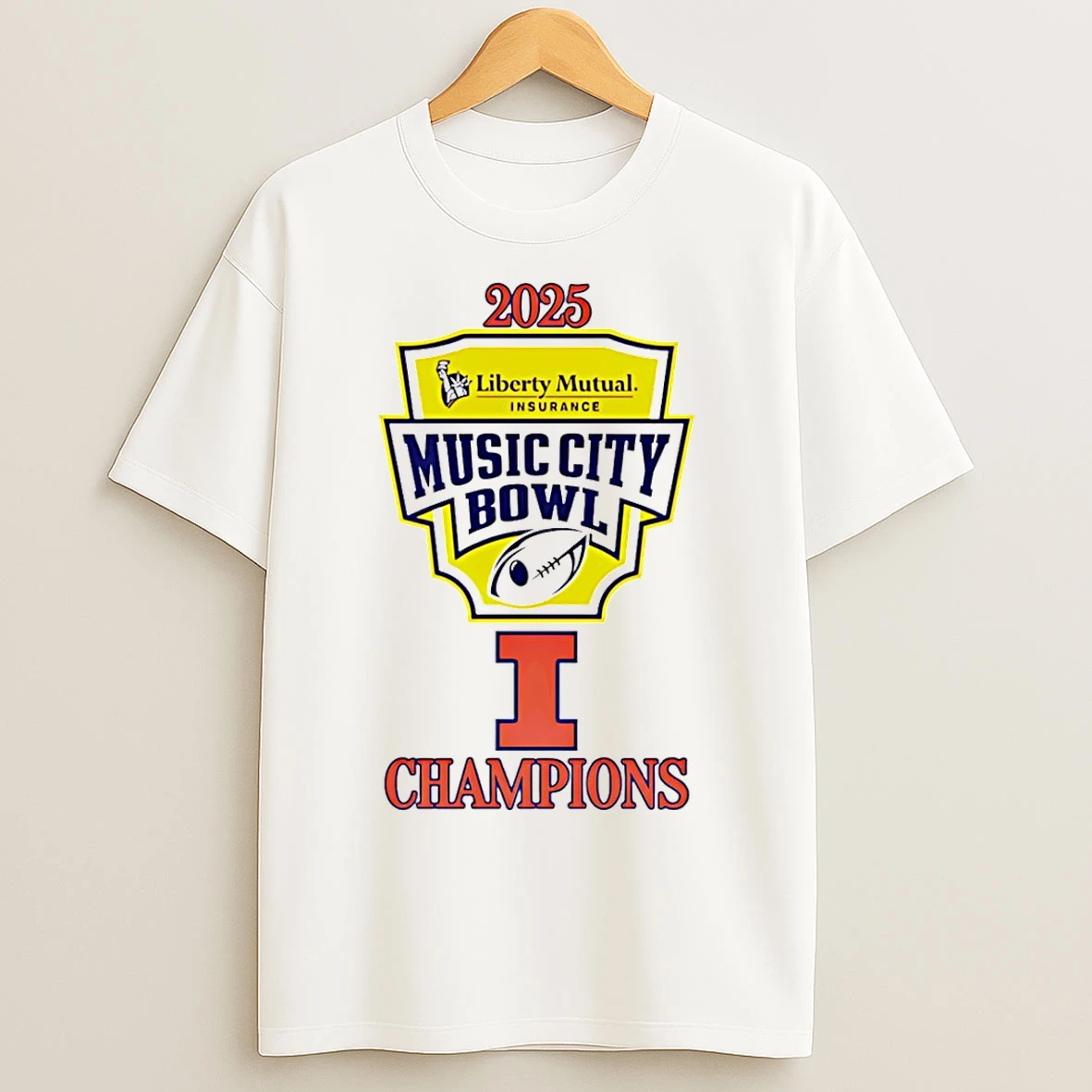 Classic Illinois 2025 Music City Bowl Champions T Shirts