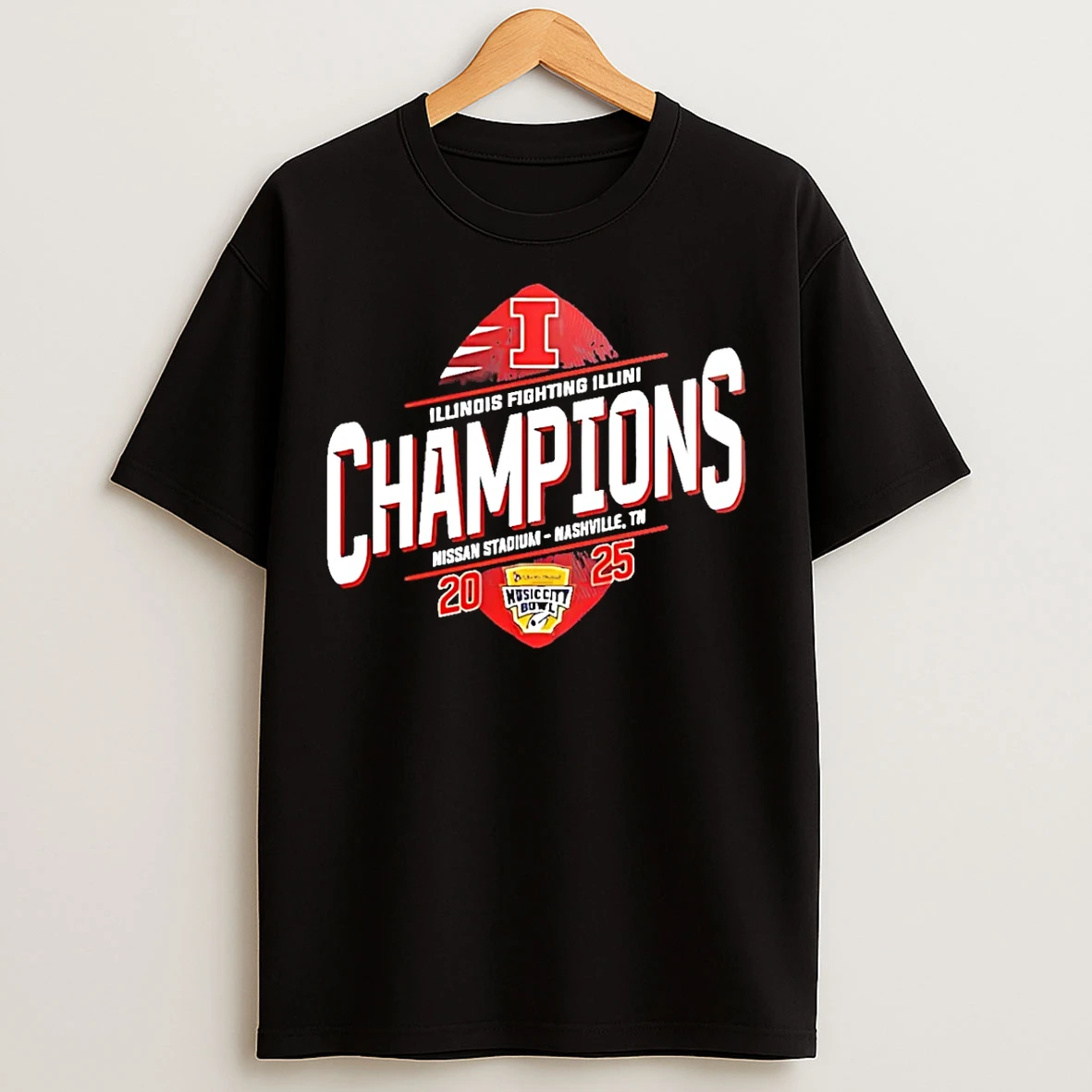 Classic Illinois Fighting Illini 2025 Music City Bowl Champions Classic T Shirts