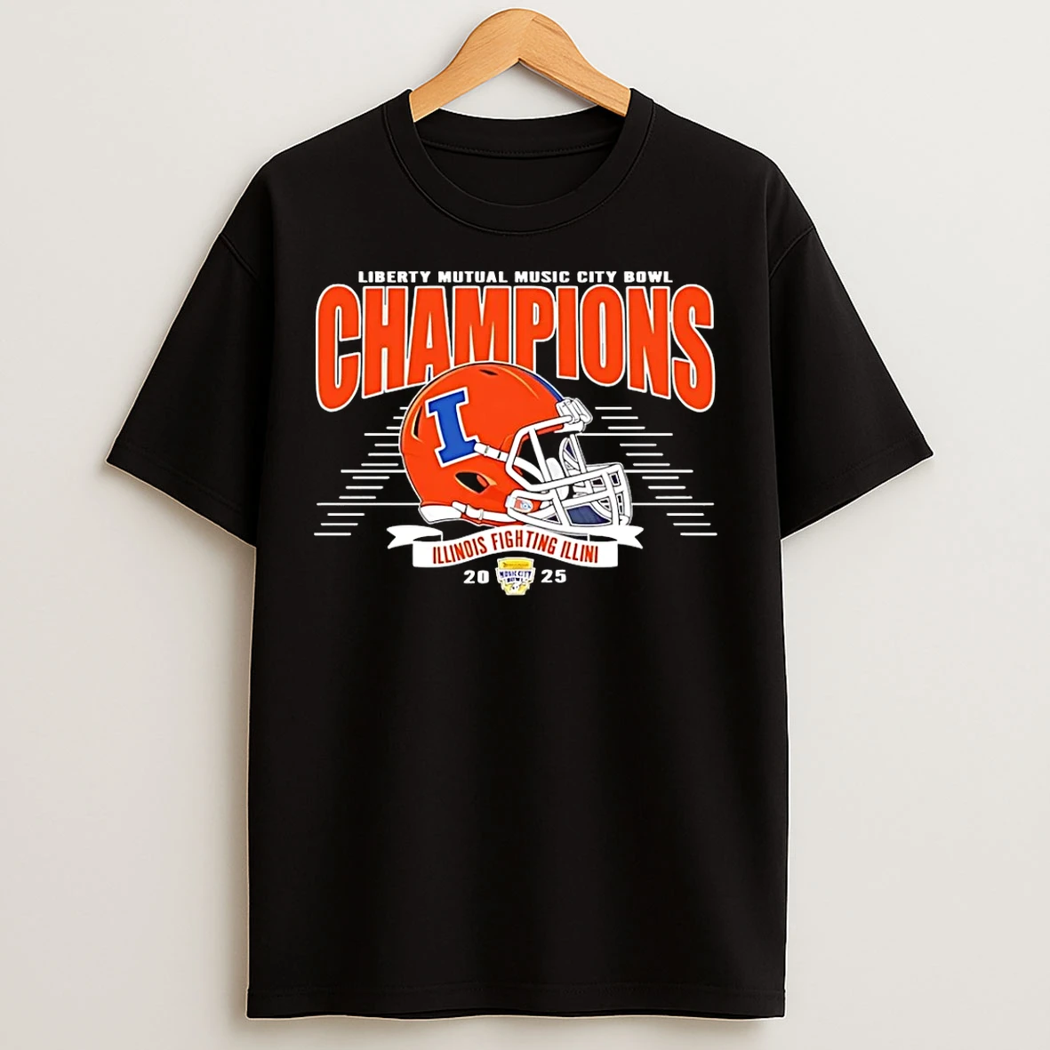 Classic Illinois Fighting Illini Football 2025 Liberty Mutual Music City Bowl Champions Classic T Shirts