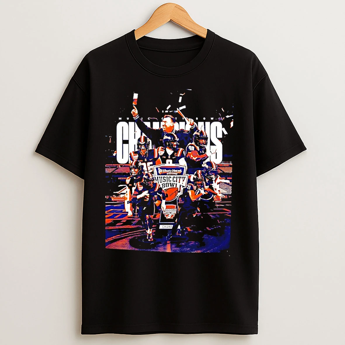 Classic Illinois Fighting Illini Football 2025 Liberty Mutual Music City Bowl Champions T Shirts