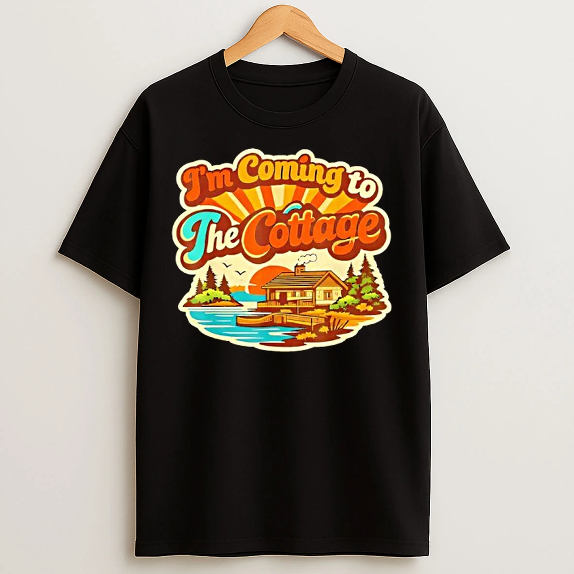 Classic Im Coming To The Cottage Romance Hockey Graphic T Shirts