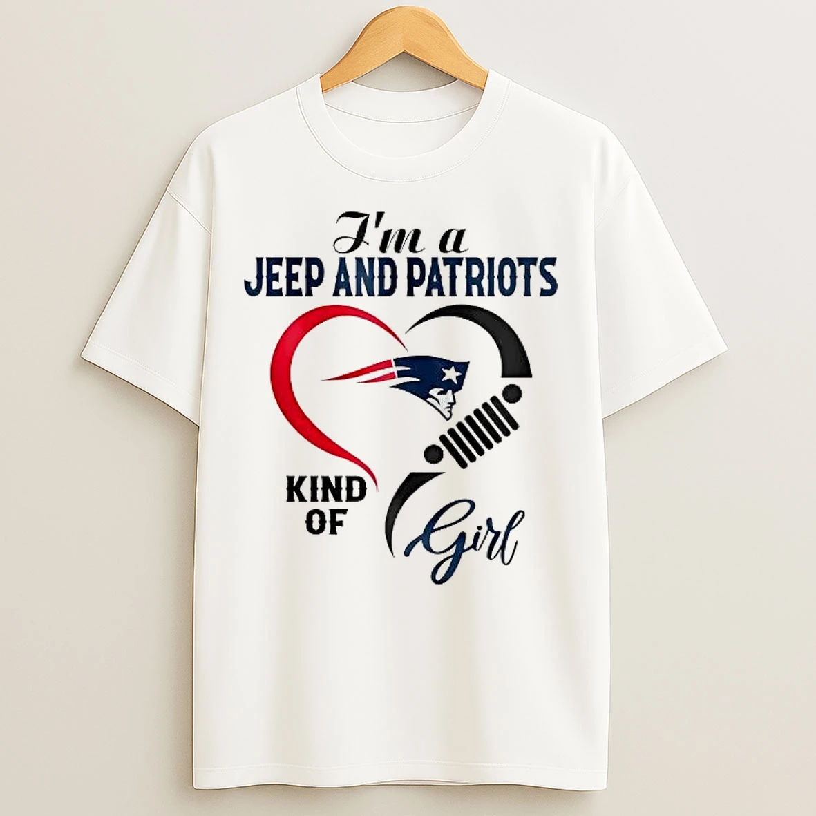 Classic Im A Jeep And New England Patriots Kind Of Girl T Shirts