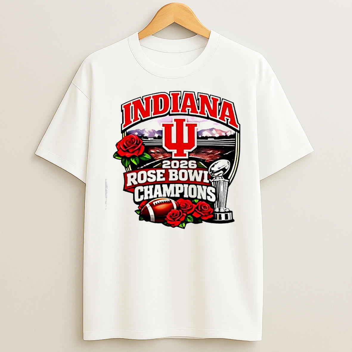 Classic Indiana 2026 Rose Bowl Champions Cup Graphic T Shirts