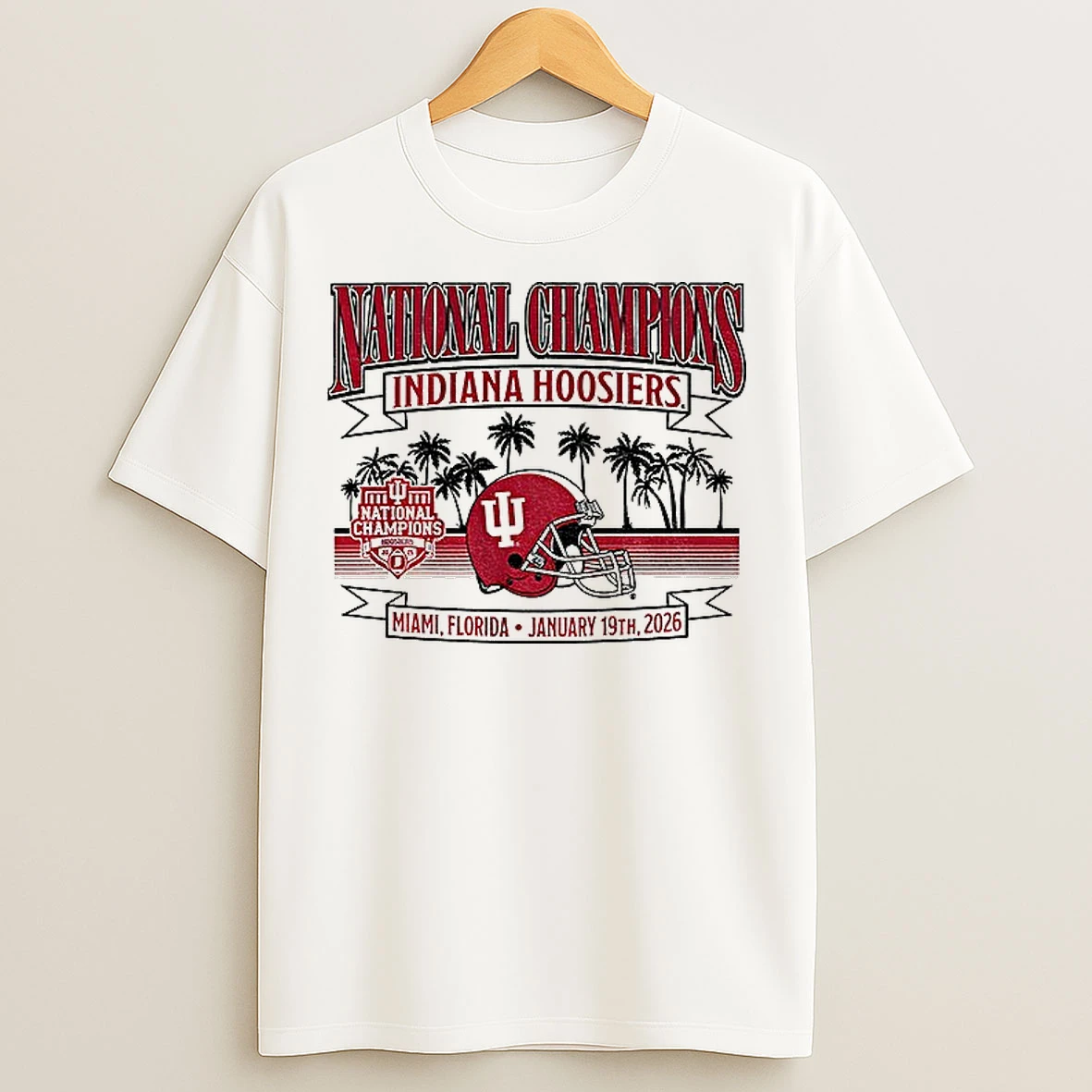 Classic Indiana Football 2025 Cfp National Champions Local Helmet T Shirts