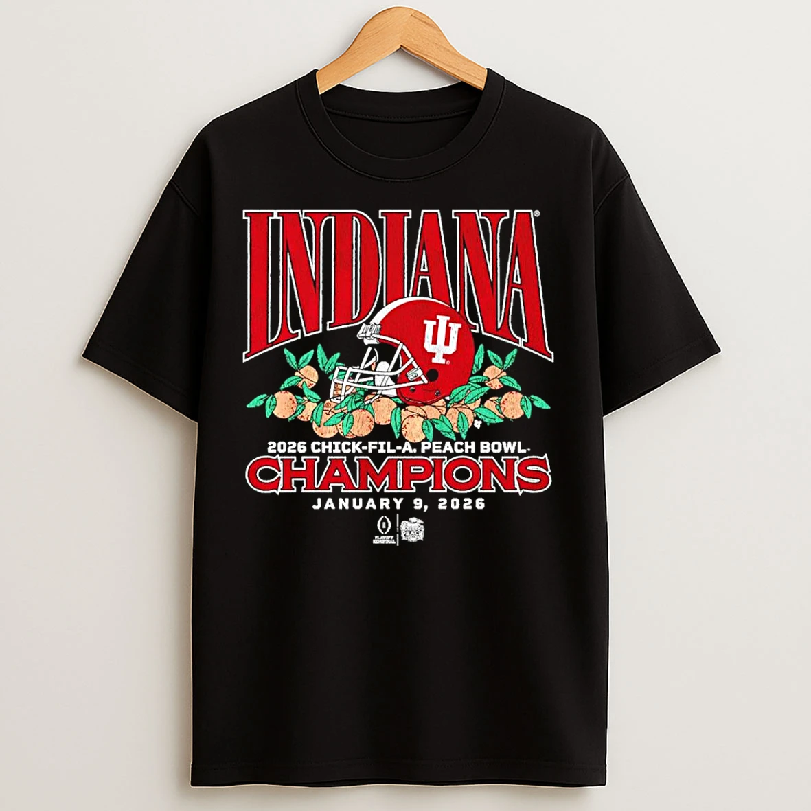 Classic Indiana Football 2026 Cfp Peach Bowl Champions Vintage T Shirts
