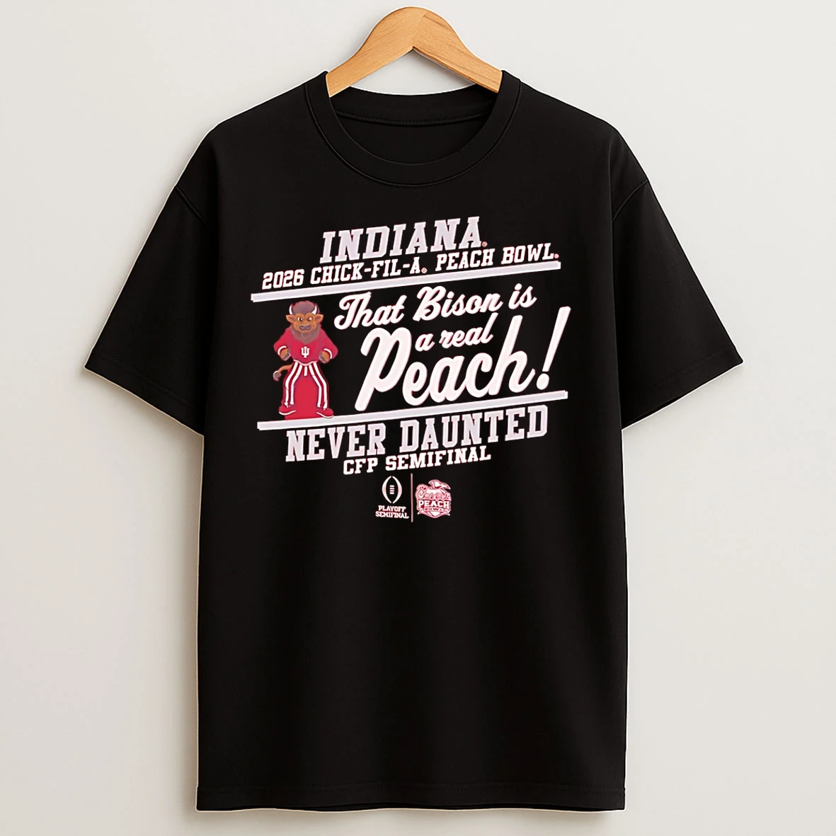 Classic Indiana Football 2026 Rose Bowl Champions Final Score That Bison Is A Read Peach T Shirts