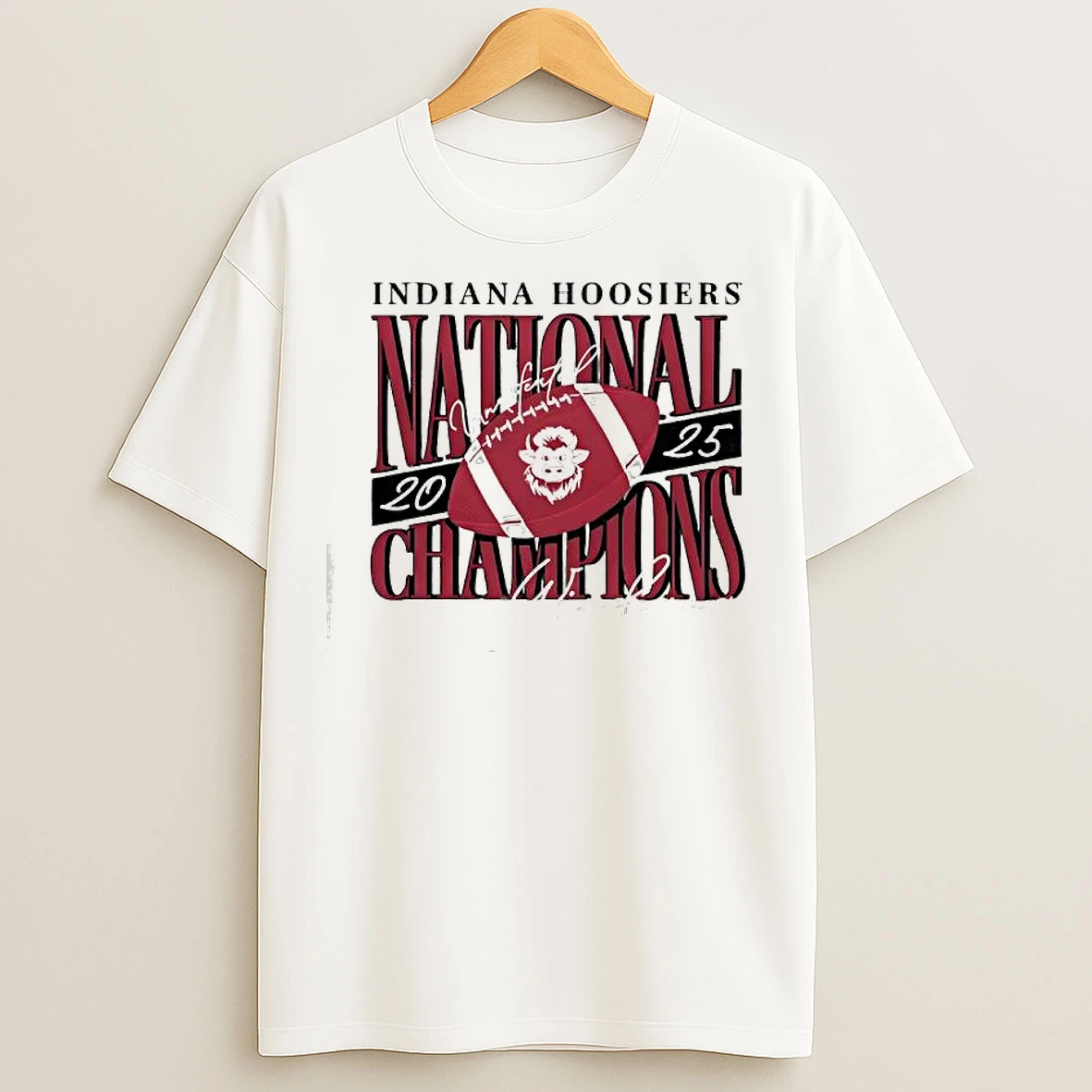 Classic Indiana Hoosiers 2025 College Football National Champions Mascot T Shirts