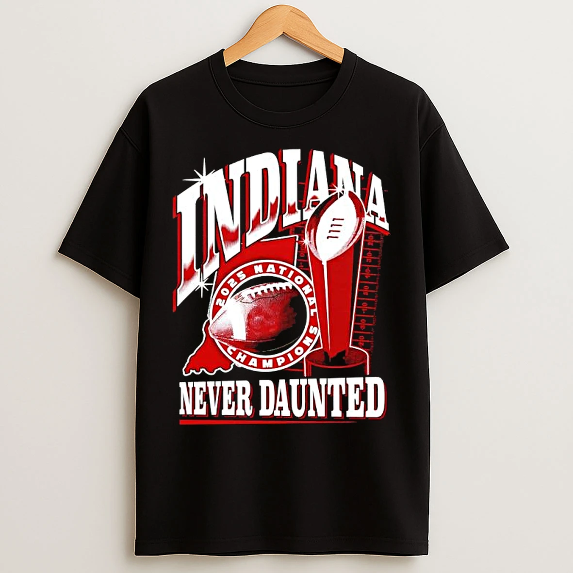 Classic Indiana Hoosiers 2025 National Champions American Football Never Daunted T Shirts