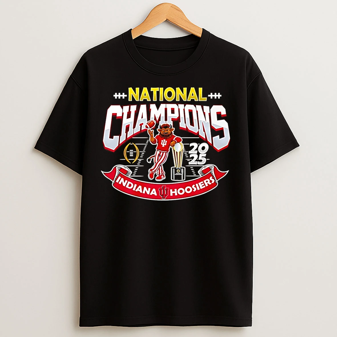 Classic Indiana Hoosiers 2025 National Champions Mascot T Shirts