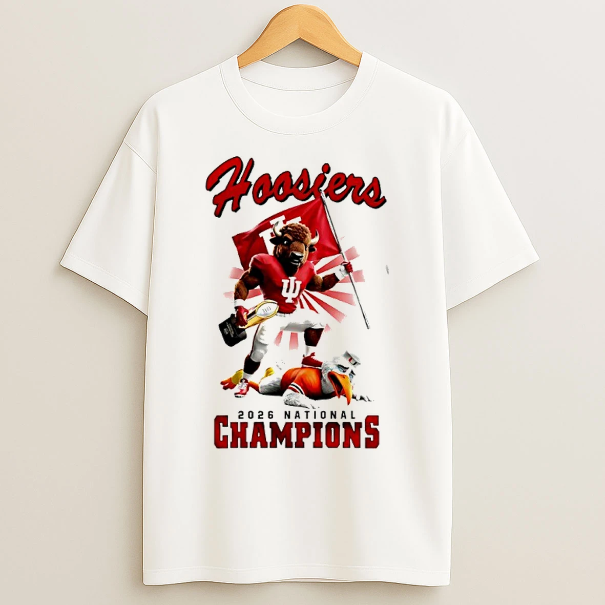 Classic Indiana Hoosiers 2026 National Champions Mascot T Shirts