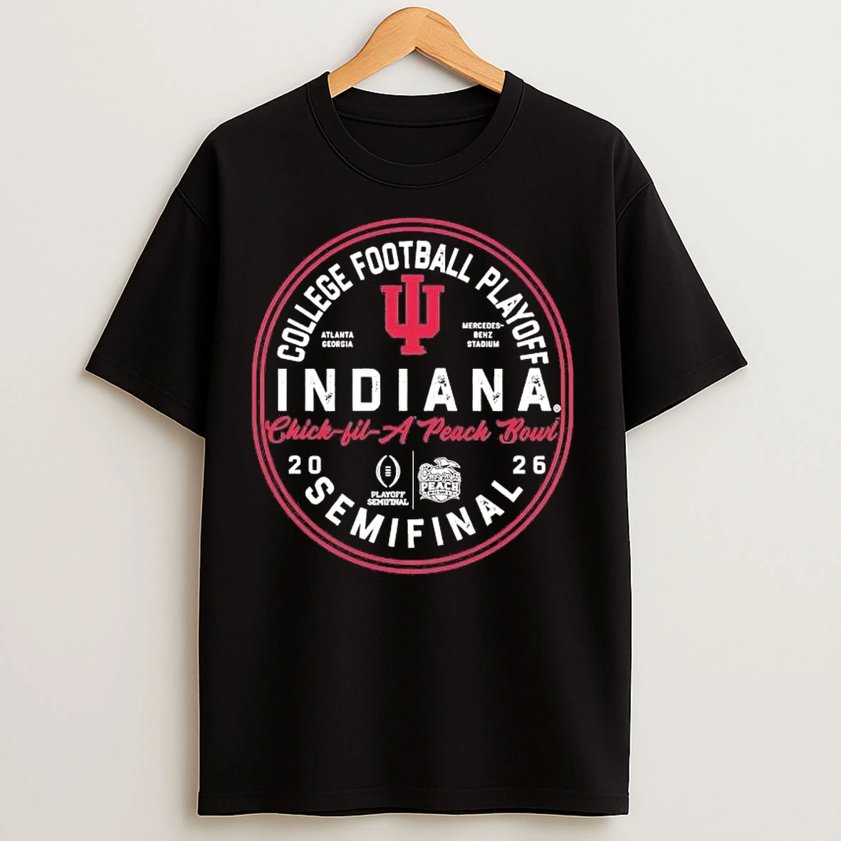 Classic Indiana Hoosiers 2026 Peach Bowl Bound Cfp Semifinal T Shirts