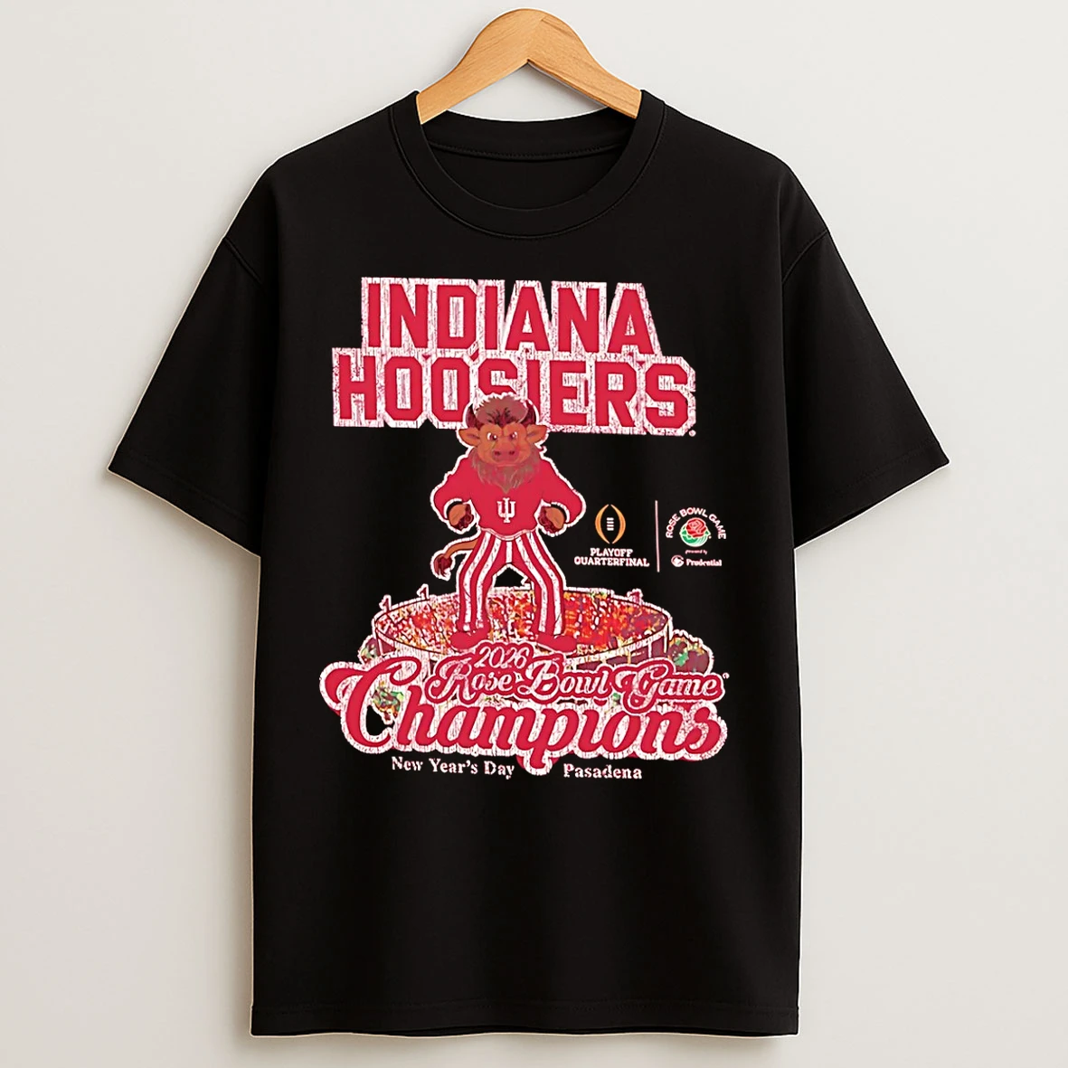 Classic Indiana Hoosiers 2026 Rose Bowl Champions Bison T Shirts