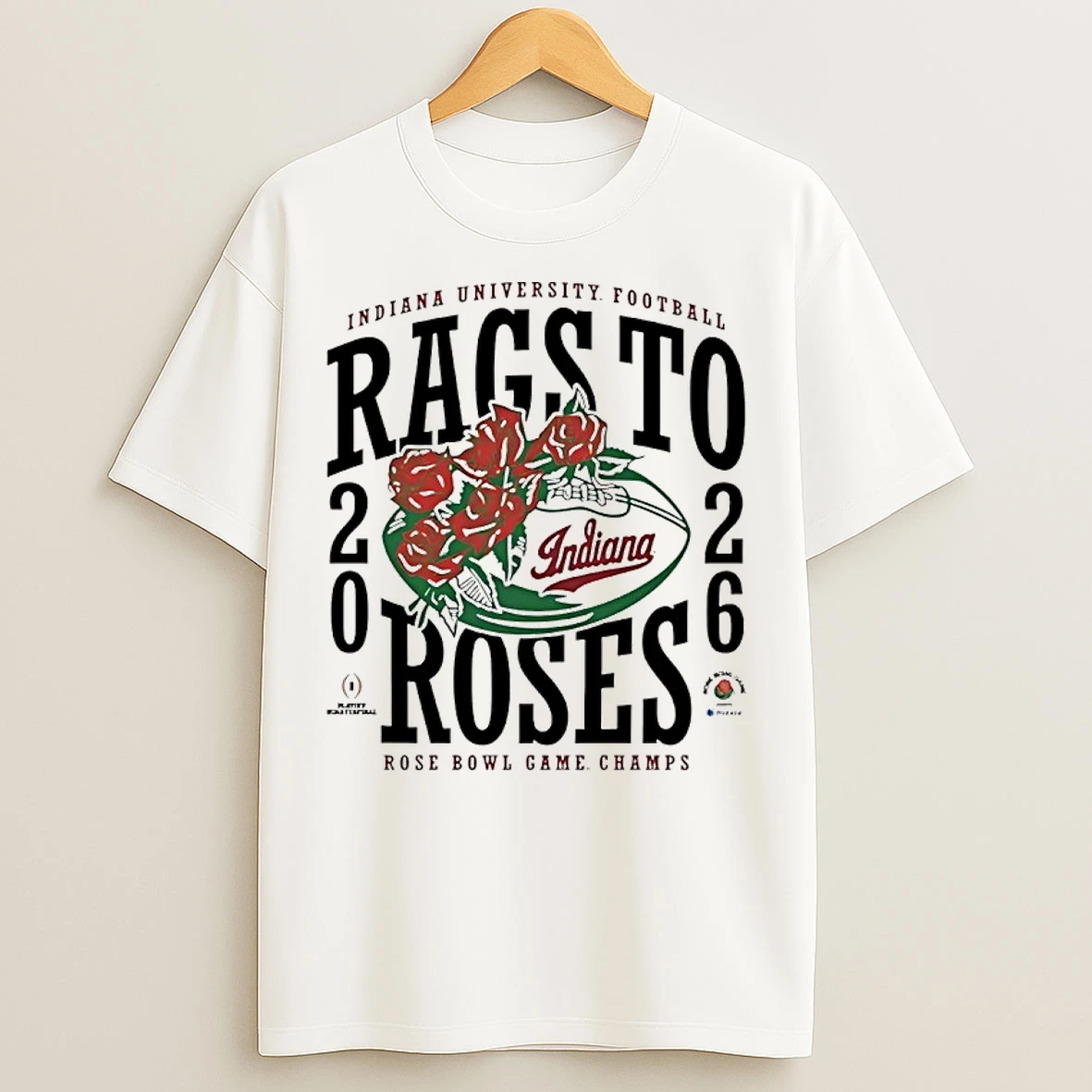 Classic Indiana Hoosiers 2026 Rose Bowl Champions Rags To Roses T Shirts
