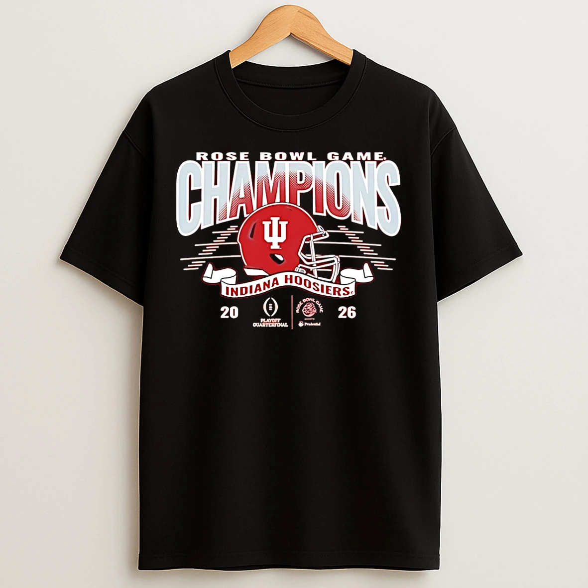 Classic Indiana Hoosiers 2026 Rose Bowl Champions Helmet T Shirts