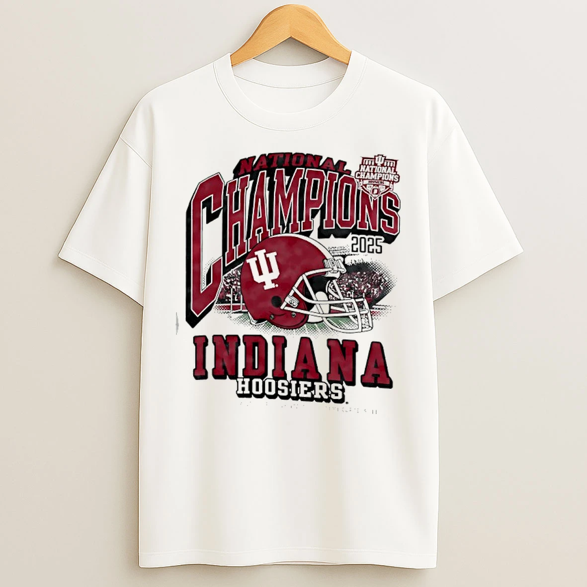 Classic Indiana Hoosiers College Football 2025 National Champions Field Goal Helmet T Shirts