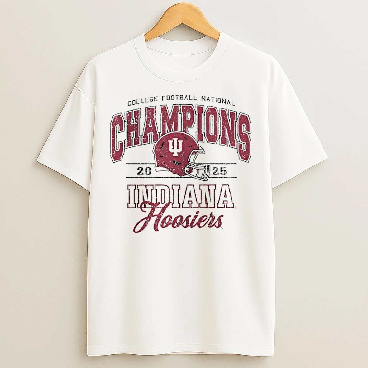 Classic Indiana Hoosiers College Football 2025 National Champions Legacy Helmet T Shirts