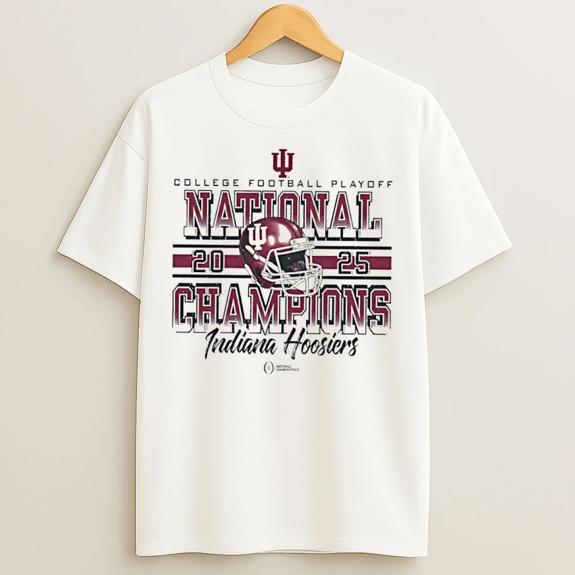 Classic Indiana Hoosiers College Football Playoff 2025 National Champions Big Tall Helmet T Shirts