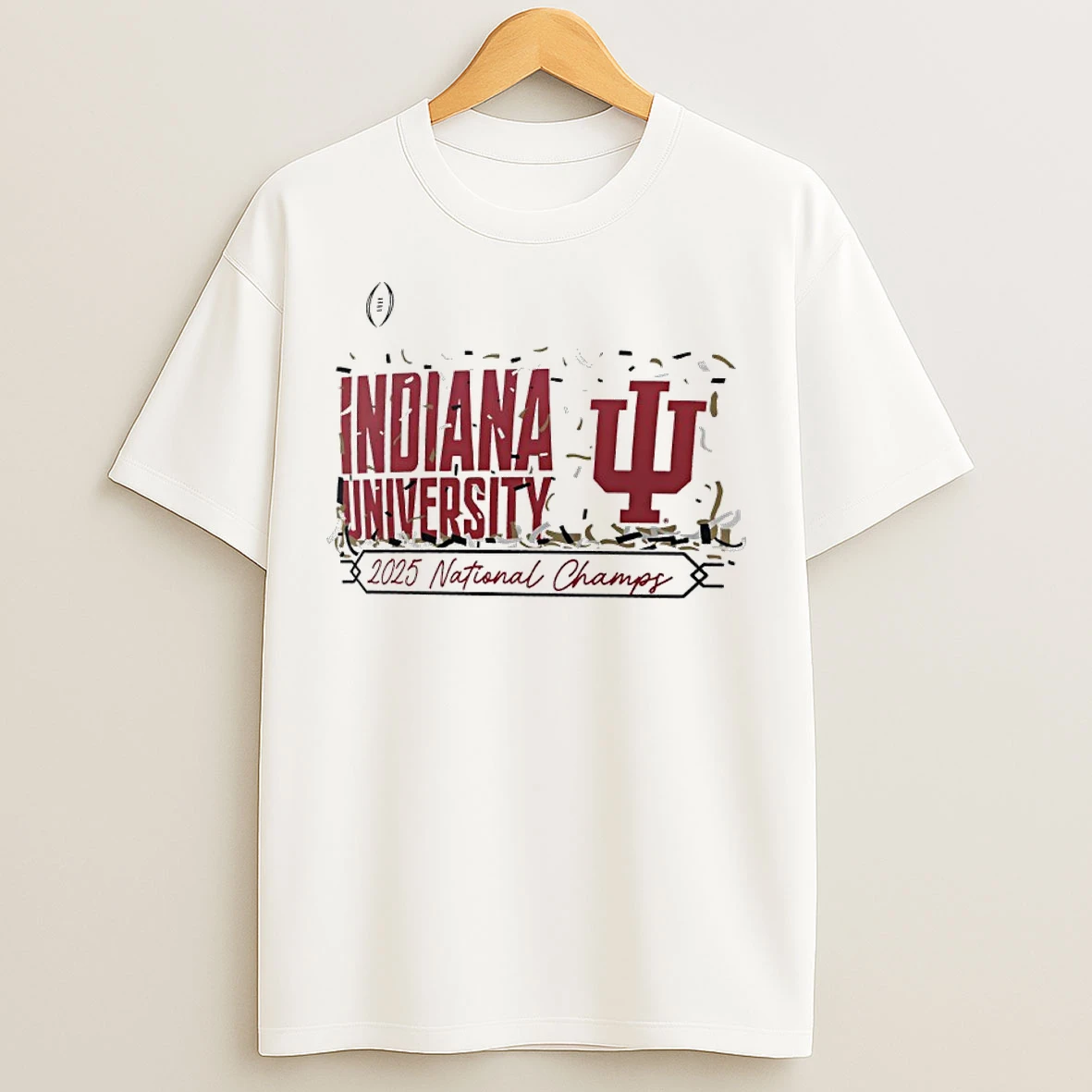 Classic Indiana Hoosiers College Football Playoff 2025 National Champions Confetti T Shirts