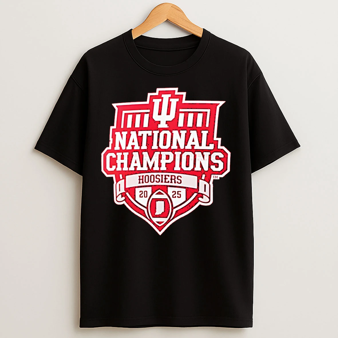 Classic Indiana Hoosiers College Football Playoff 2025 National Champions Logo T Shirts