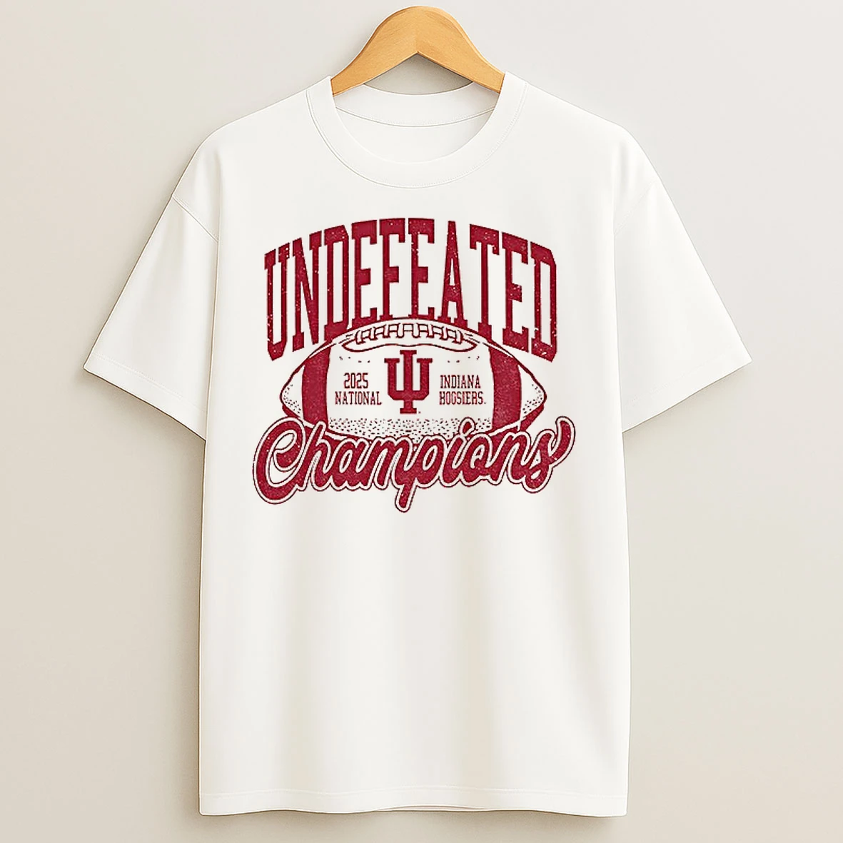 Classic Indiana Hoosiers College Football Playoff 2025 National Champions Undefeated T Shirts