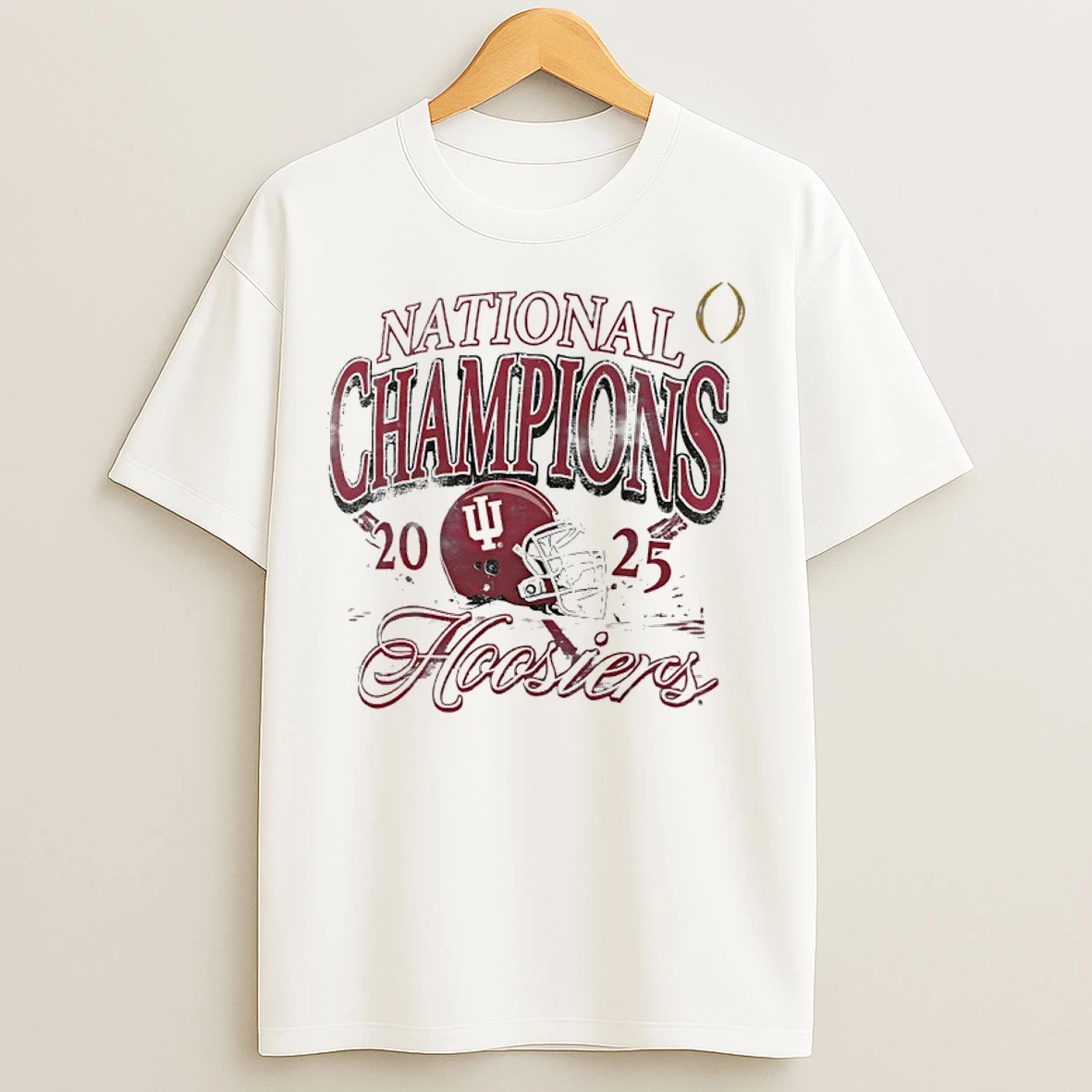 Classic Indiana Hoosiers College Football Playoff 2025 National Champions Helmet T Shirts