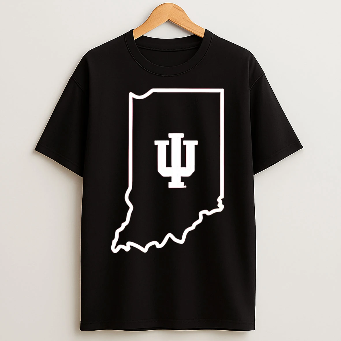 Classic Indiana Hoosiers Crimson State Shape T Shirts