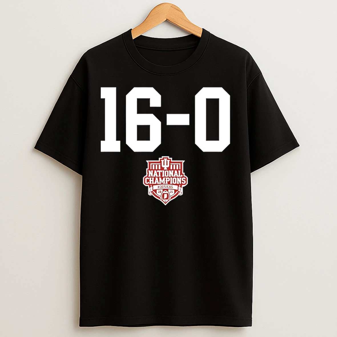 Classic Indiana Hoosiers Football 16 0 2025 Cfp National Champions T Shirts