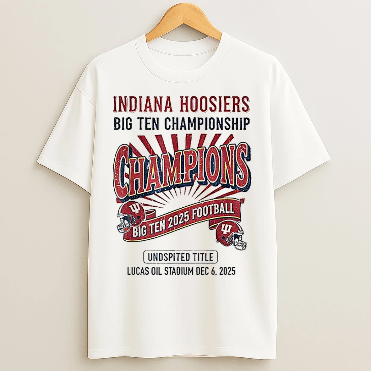 Classic Indiana Hoosiers Football Big Ten Championship Undisputed Title Lucas Oil Stadium Dec 6 2025 T Shirts