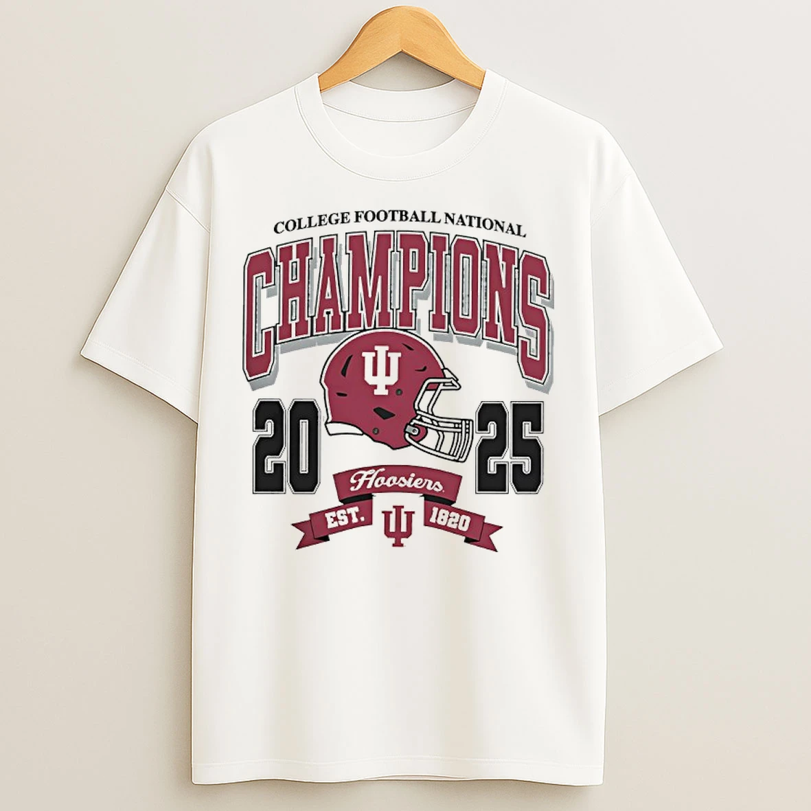 Classic Indiana Hoosiers Football Won The National Champions Helmet 2025 T Shirts