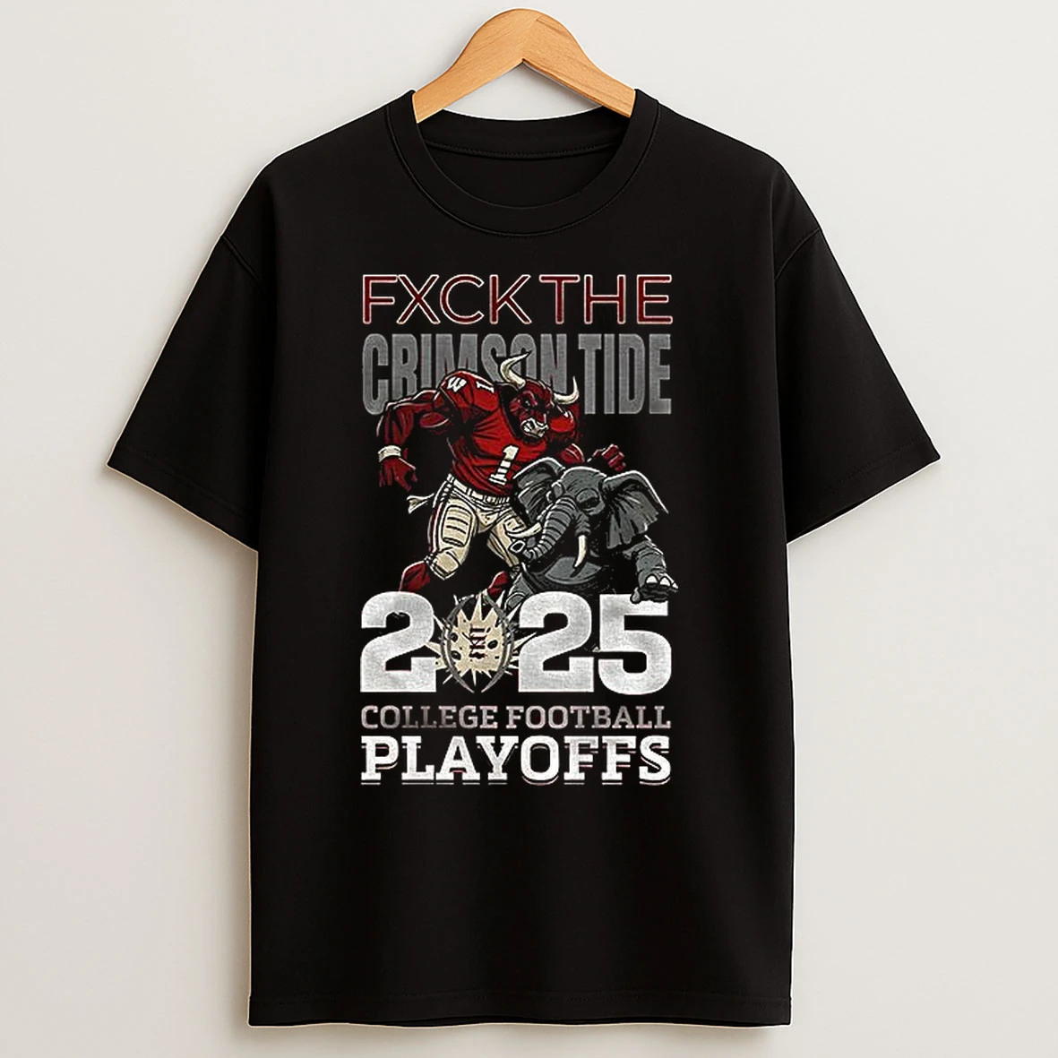 Classic Indiana Hoosiers Fxck The Crimson Tides 2025 College Football Playoffs Mascot T Shirts
