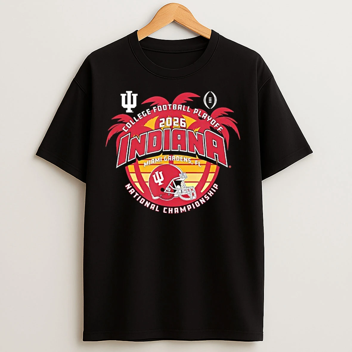 Classic Indiana Hoosiers National Championship Cfp 2026 Palms Black T Shirts