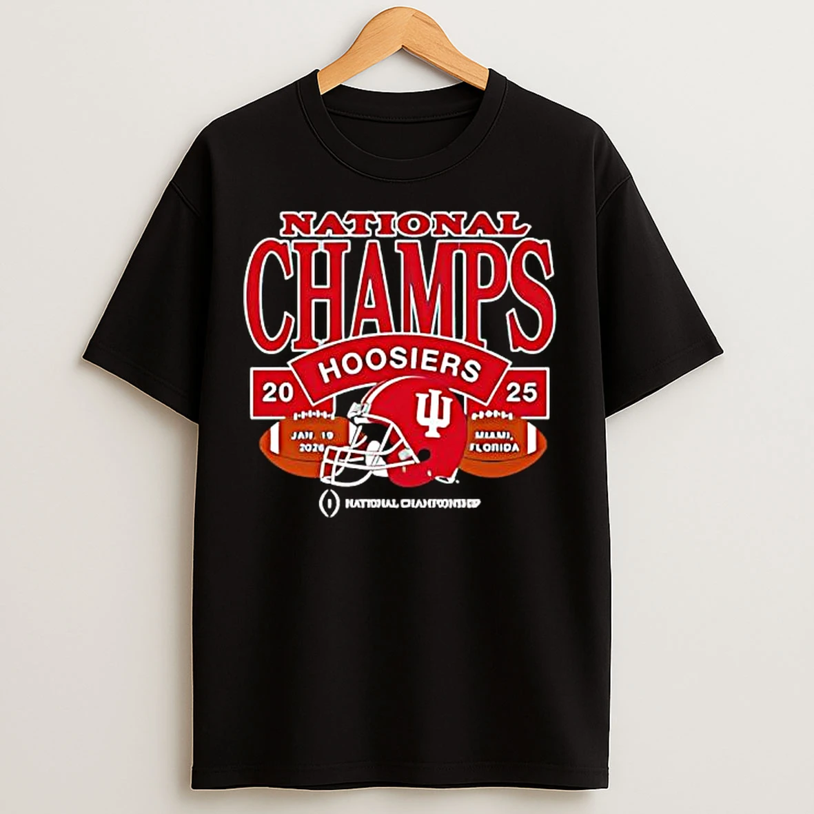 Classic Indiana Hoosiers National Champs 2025 Football Graphic T Shirts