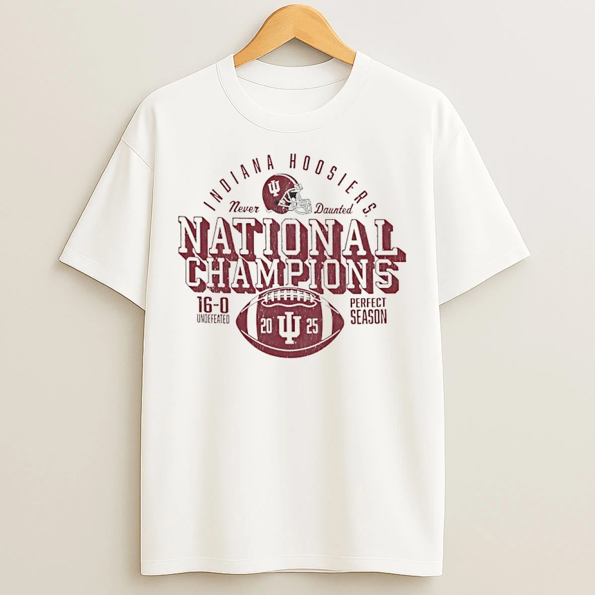 Classic Indiana Hoosiers Never Daunted Cfp 2025 National Champions T Shirts