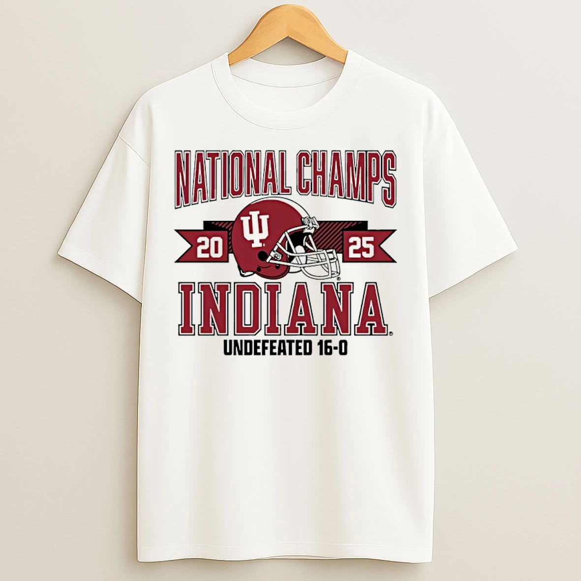 Classic Indiana Hoosiers Undefeated 16 0 2025 Cfp National Champions Helmet T Shirts