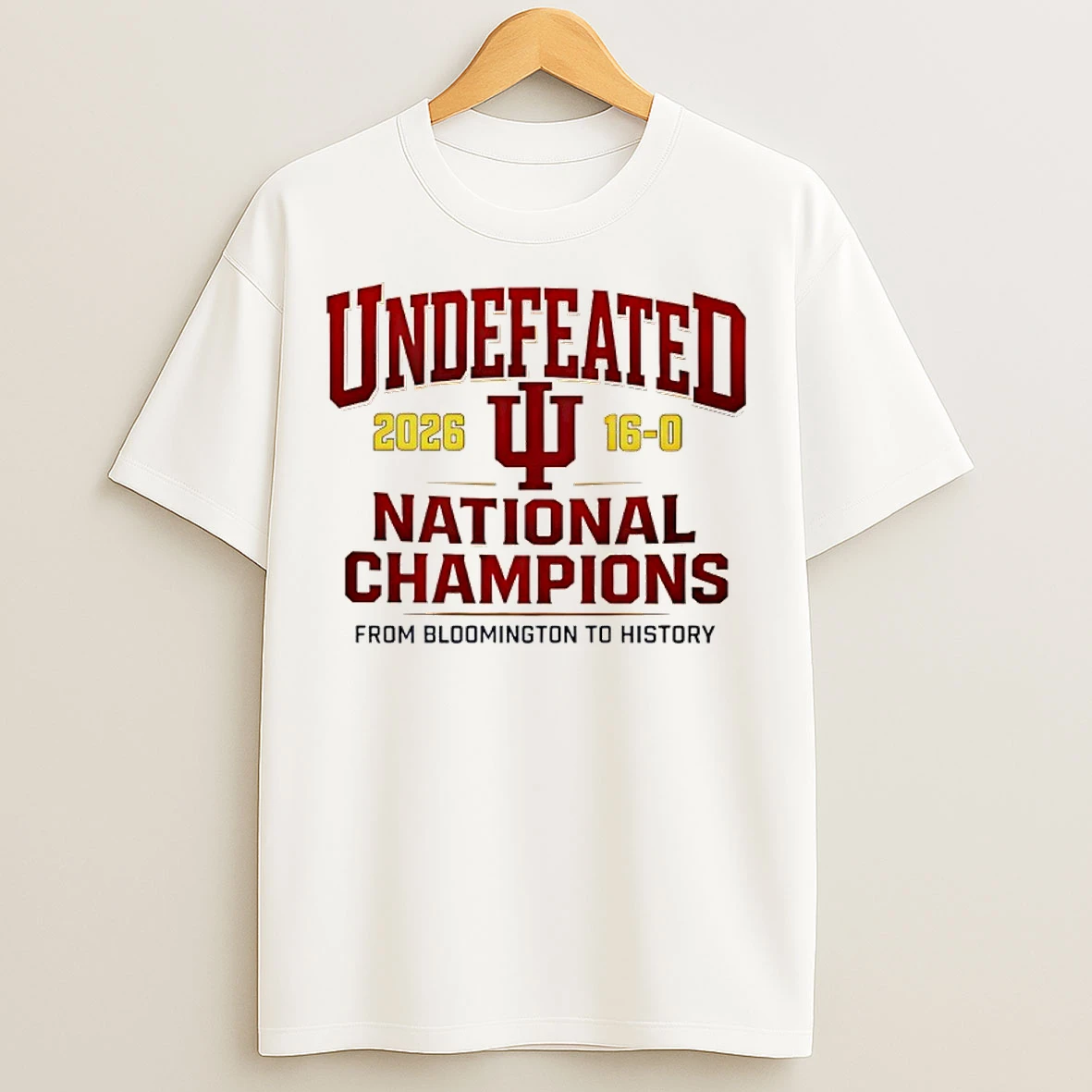 Classic Indiana Hoosiers Undefeated 2026 National Champions The Burning Trident T Shirts