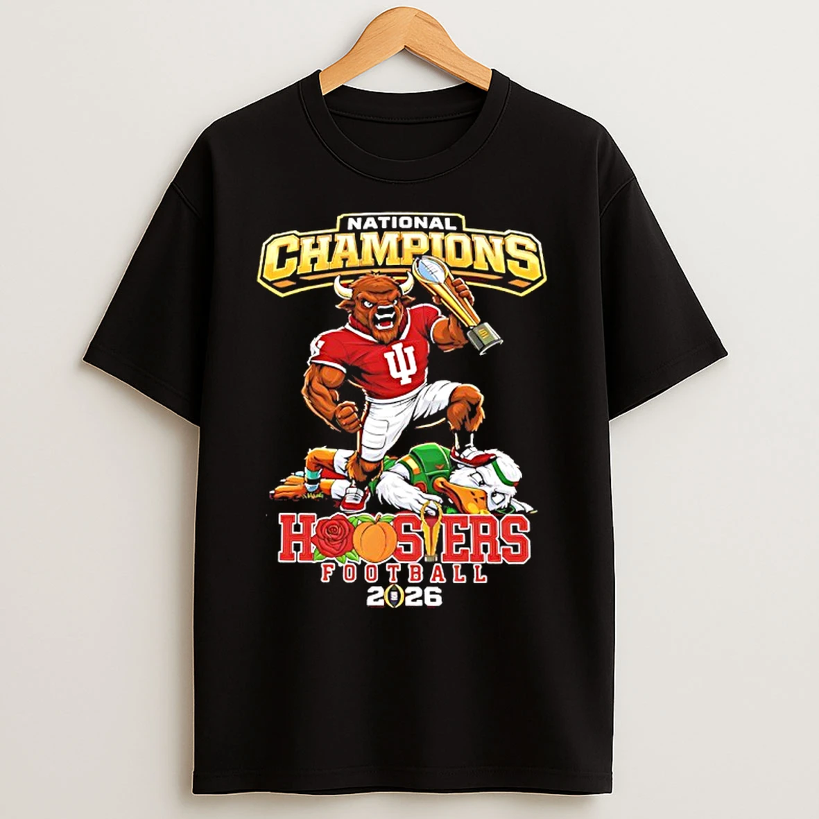Classic Indiana Hoosiers Beat Miami Hurricanes Won The 2026 National Champions Mascot T Shirts